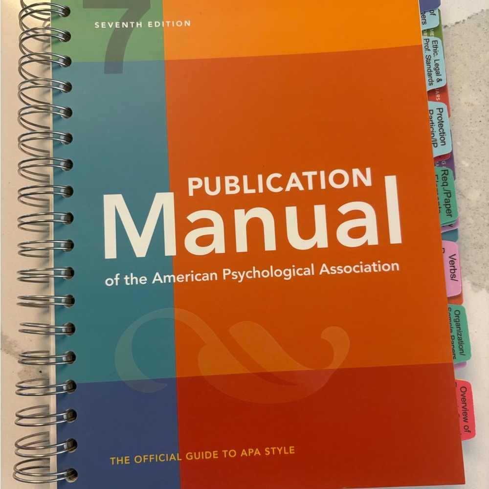 APA Publication Manual Seventh Edition brand new
